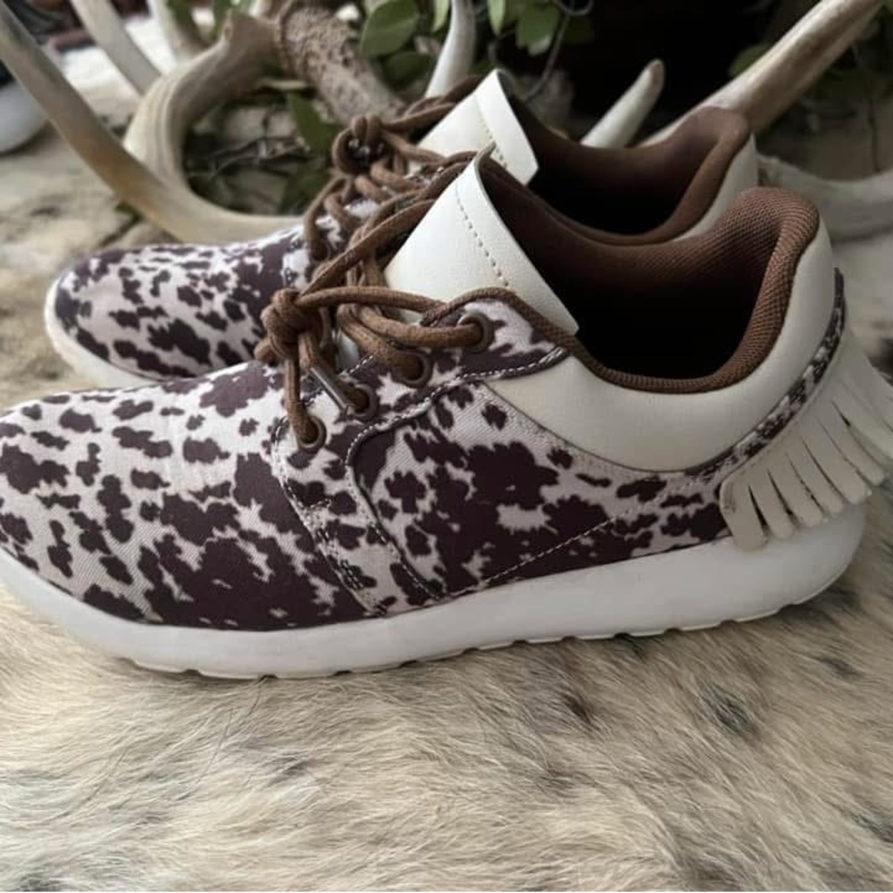 Crazy Train Brown and White Sneakers
